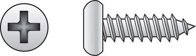 HILLMAN No. 12 Ga. X 3/4 in. L Phillips Pan Head Sheet Metal Screws 100 pk