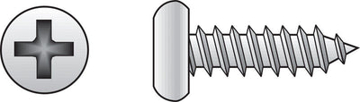 HILLMAN No. 14 Ga. X 1-1/4 in. L Phillips Pan Head Sheet Metal Screws 100 pk