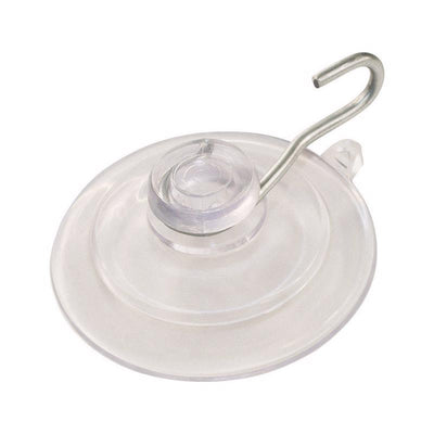 HILLMAN Medium Nickel Plated Clear Metal/Plastic 2 in. L Cup Hook 3 lb