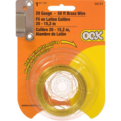 HILLMAN OOK 50 ft. L Brass 20 Ga. Wire