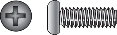HILLMAN No. 10-24 Ga. X 3/4 in. L Phillips Flat Head Stainless Steel Machine Screws 100 pk