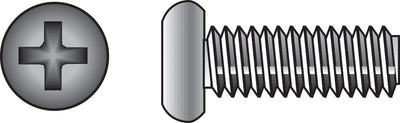 HILLMAN No. 10-24 Ga. X 1 in. L Phillips Flat Head Stainless Steel Machine Screws 100 pk
