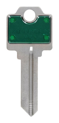 HILLMAN ColorPlus Traditional Key House/Office Key Blank Single Green