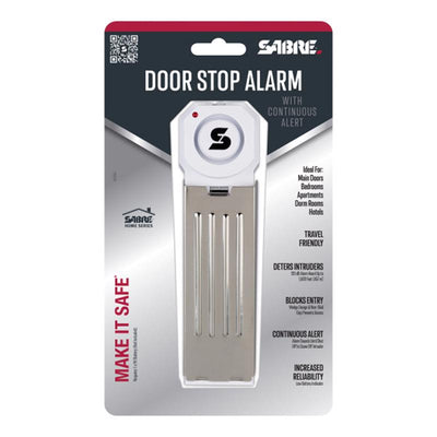 Sabre White Plastic Door Stop Alarm