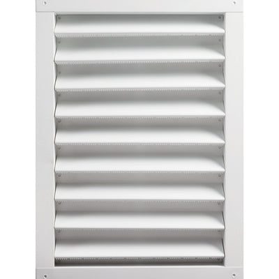 Master Flow 14 in. W X 24 in. L White Aluminum Wall Louver