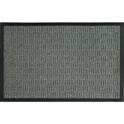 Sports Licensing Solutions 18 in. W X 30 in. L Gray Parquet Rubber Door Mat