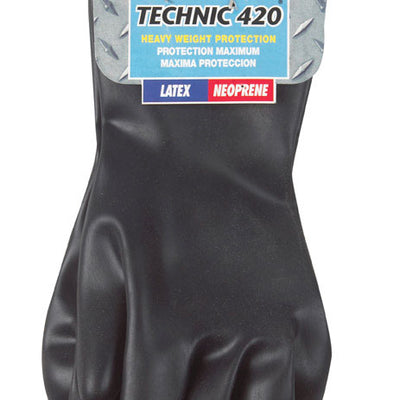 Spontex Technic 420 Latex/Neoprene Cleaning Gloves XL Black
