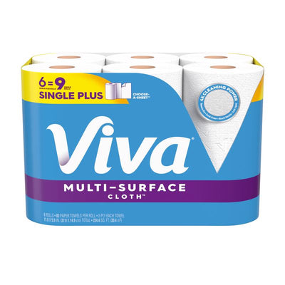 Viva Multi-Surface Cloth Paper Towels 83 sheet 2 ply 6 pk