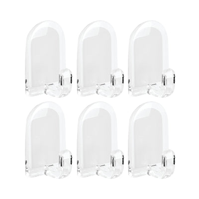 iDesign 1 in. L Clear Plastic Hook 6 pk