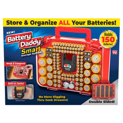 Battery Daddy Smart As Seen On TV Battery Storage System Plastic