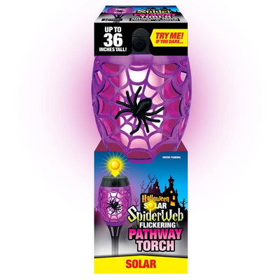 Magic Seasons Halloween Spider Web Flicker Pathway Torch