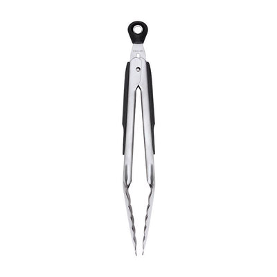 OXO Good Grips Silver/Black Stainless Steel Tongs