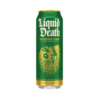 Liquid Death Severed Lime Lime Sparkling Natural Mineral Water 19.2 oz