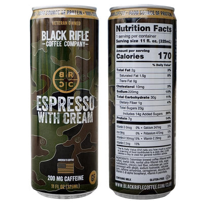 Black Rifle Coffee Company RTD Espresso w/Cream Espresso Coffee