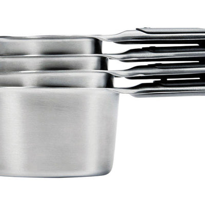 OXO Good Grips 1/4, 1/3, 1/2 , 1 cups Stainless Steel Silver Measuring Cup