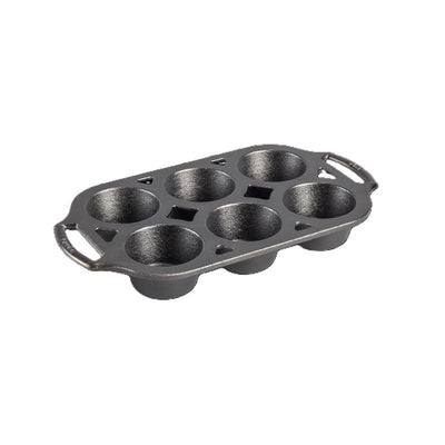 Lodge 7 in. W X 13 in. L Muffin Pan Gray