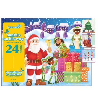 Upbounders Light Skinned Santa Advent Sticker Calendar