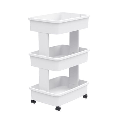 Starplast 27.2 in. H X 12.5 in. W X 17.4 in. D 3-Tier Storage Cart