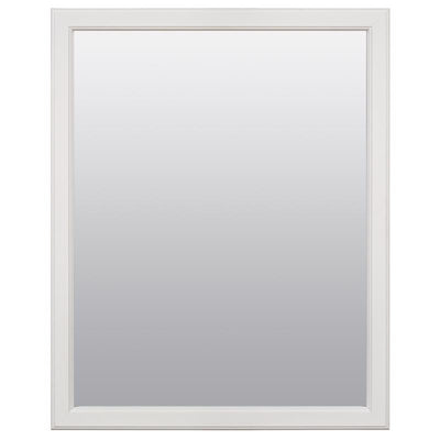 Zenna Home 25 in. H X 20 in. W Bathroom Mirror Matte White