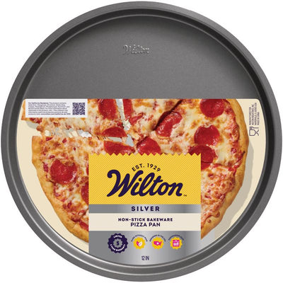 Wilton Silver 12 in. Pizza Pan Black