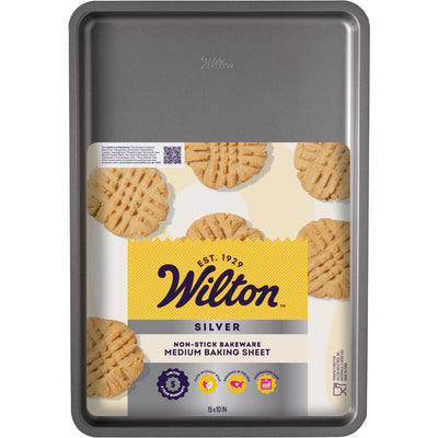 Wilton Silver 15 in. W X 10 in. L Medium Baking Sheet Gray