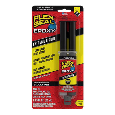 Flex Seal Family of Products Flex Seal Epoxy Extra Strength Epoxy Black Epoxy Syringe 0.85 fl. oz.