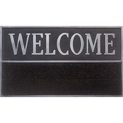 Direct Home Textiles Goup 18 each W X 30 each L Black/Gray Rubber Door Mat