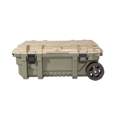 RealTree 25 gal Green Storage Tote w/Wheels 14.2 in. H X 37.5 in. W X 23.1 in. D Stackable