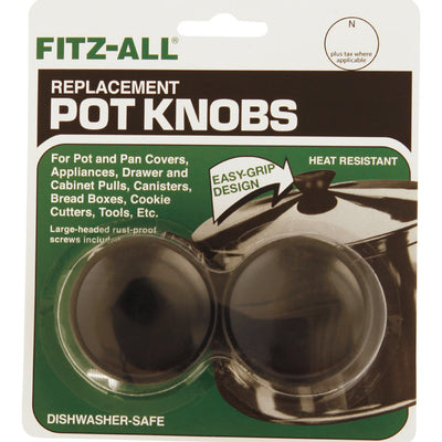 Fitz-All Plastic Replacement Pot Knob Black
