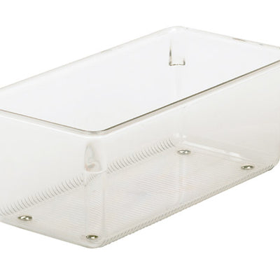 iDesign Linus 3 in. H X 4 in. W X 8 in. D Plastic Drawer Organizer