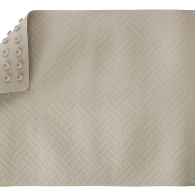 Living Accents 28 in. L X 16 in. W Beige Thermo Plastic Elastomer Bath Mat Latex Free