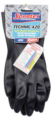 Spontex Technic 420 Latex/Neoprene Cleaning Gloves L Black