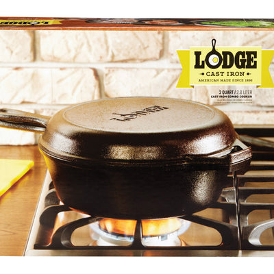 Lodge Logic Cast Iron Skillet Set 10 in. 3.2 qt Black