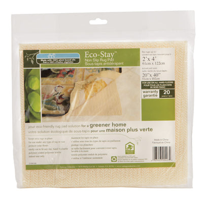 Con-Tact Eco Stay 2 ft. W X 4 ft. L Reversible Polyester Indoor Rug Pad
