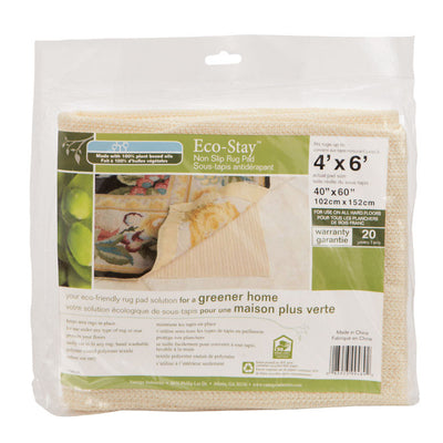 Con-Tact Eco Stay 4 ft. W X 6 ft. L Reversible Polyester Indoor Rug Pad