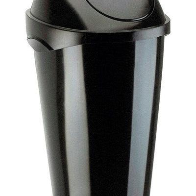 Umbra 13 gal Black Plastic Swing-Top Trash Can