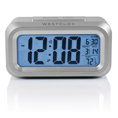 Westclox 5.3 in. Silver Alarm Clock Digital