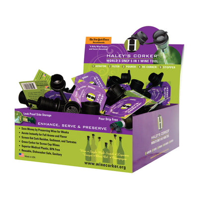 Haley's Corker Black Plastic 5-in-1 Corker/Pourer