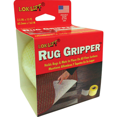 Lok-Lift 2.5 in. W X 15 ft. L Reversible Scrim Indoor Rug Gripper