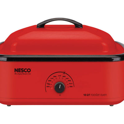 Nesco Chrome Red Porcelain 18 qt Electric Roaster 12 in. H X 15 in. W X 23.5 in. L