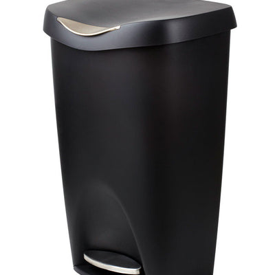 Umbra Brim 13 gal Black Plastic Step On Wastebasket