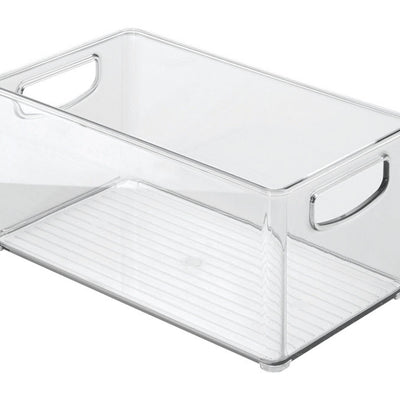 iDesign Clear Storage Bin 5 in. H X 6 in. W X 10 in. D Stackable