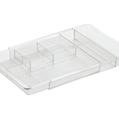 iDesign Clear Drawer Organizer 1.25 in. H X 7.75 in. W X 11.25 in. D