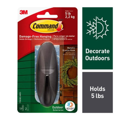 3M Command Large Plastic Hook 4.125 in. L