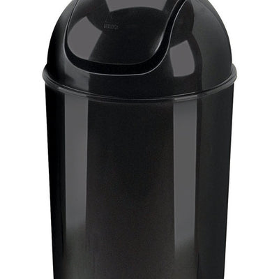 Umbra 1.25 gal Black Plastic Swing-Top Wastebasket