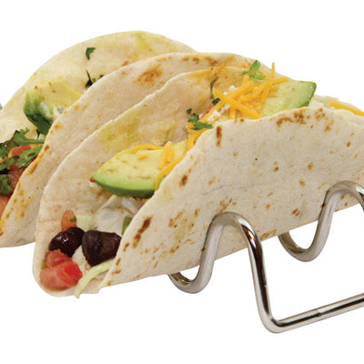TableCraft Taco Taxi Silver Stainless Steel Taco Holder