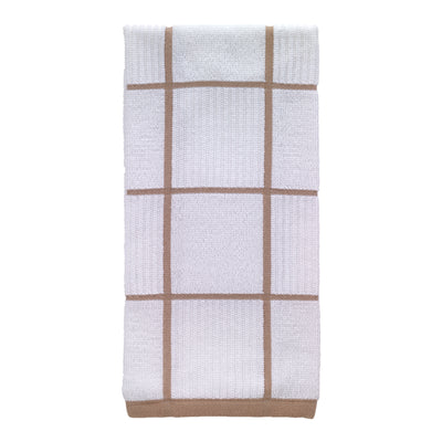 T-Fal Sand Cotton Checked Parquet Kitchen Towel