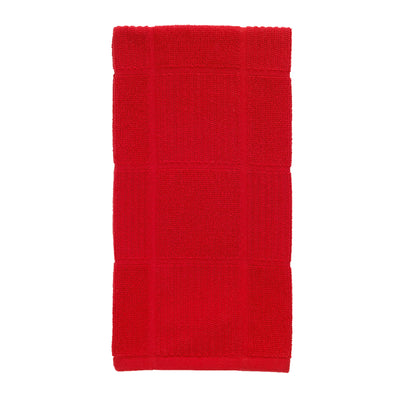T-Fal Red Cotton Checked Parquet Kitchen Towel