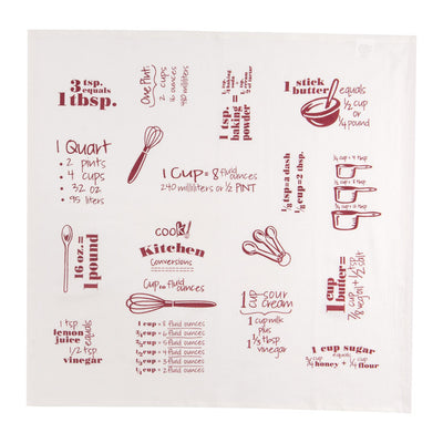 Kay Dee Cooks Kitchen Marsala Cotton Conversions & Equivalents Krinkle Flour Sack Towel