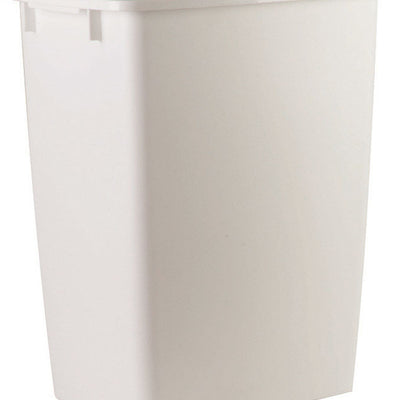 Rubbermaid 9 gal White Plastic Open Top Trash Can